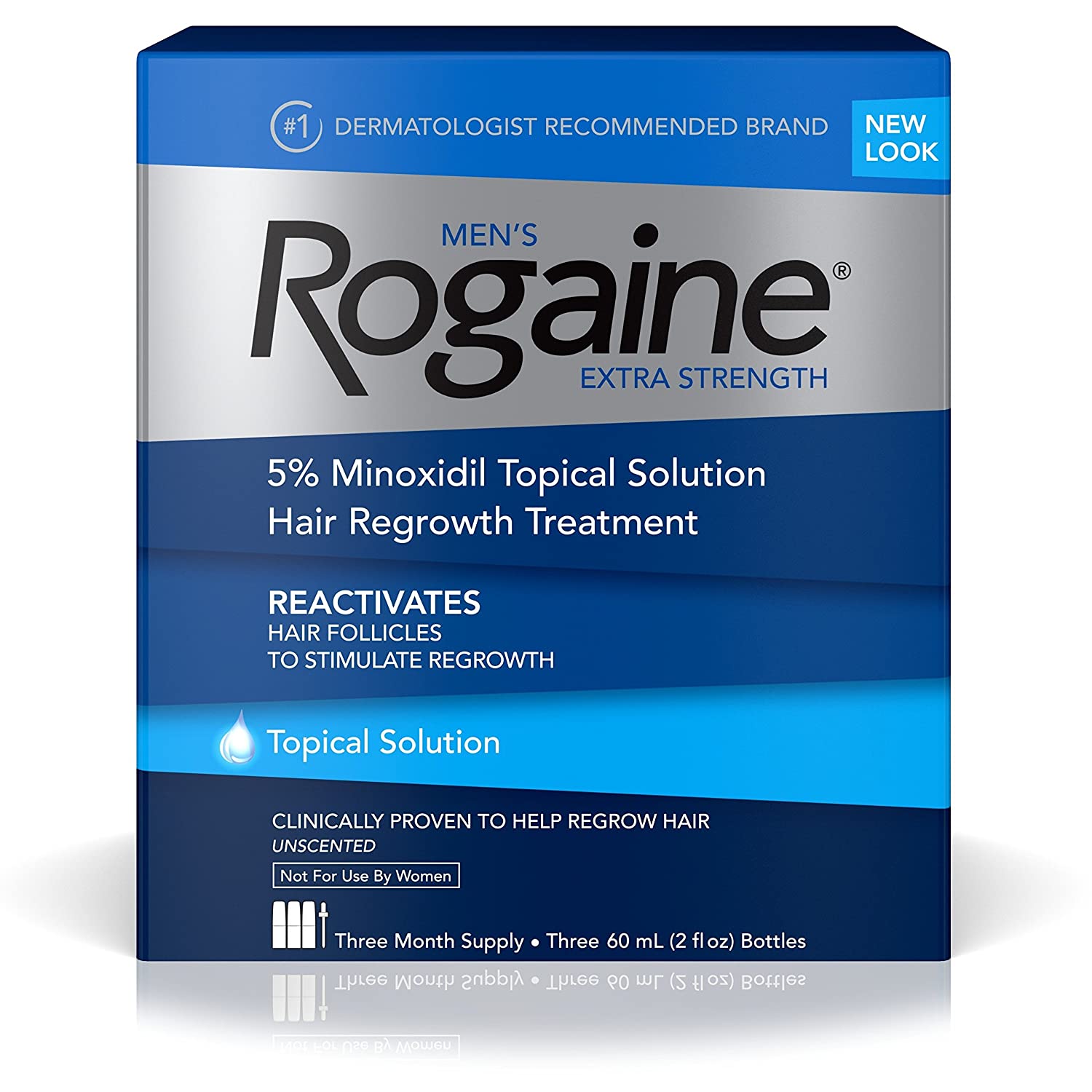 Rogaine for men 5% minoxidil hair regrowth formula
