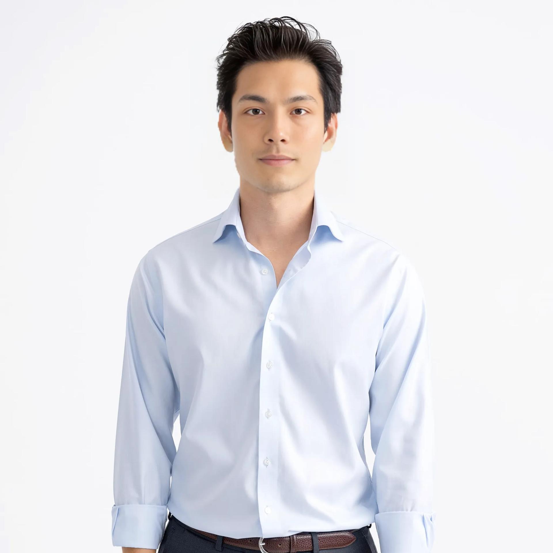 Sky Blue Twill Classic Shirt - alternate view