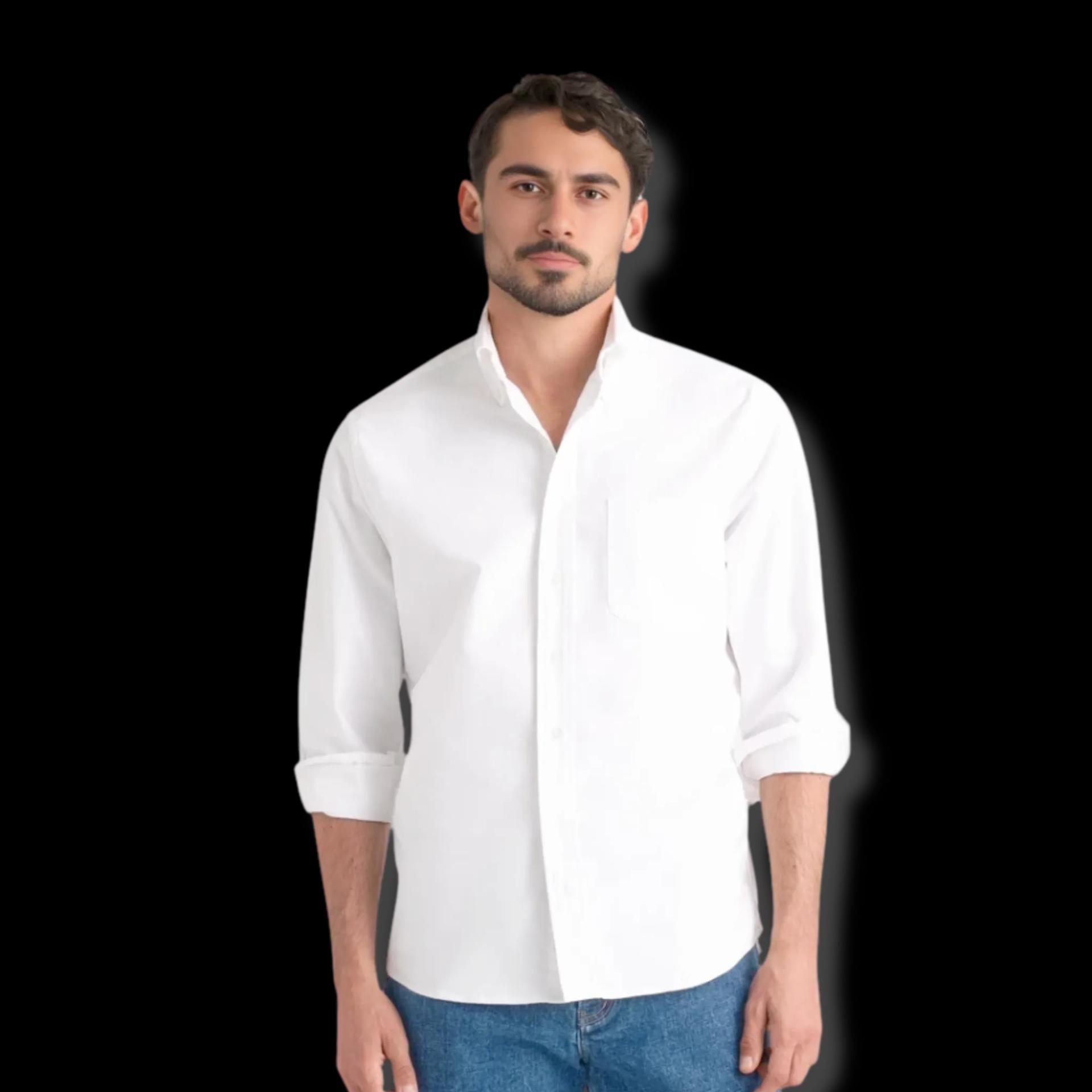 White Oxford Thomas Mason - alternate view