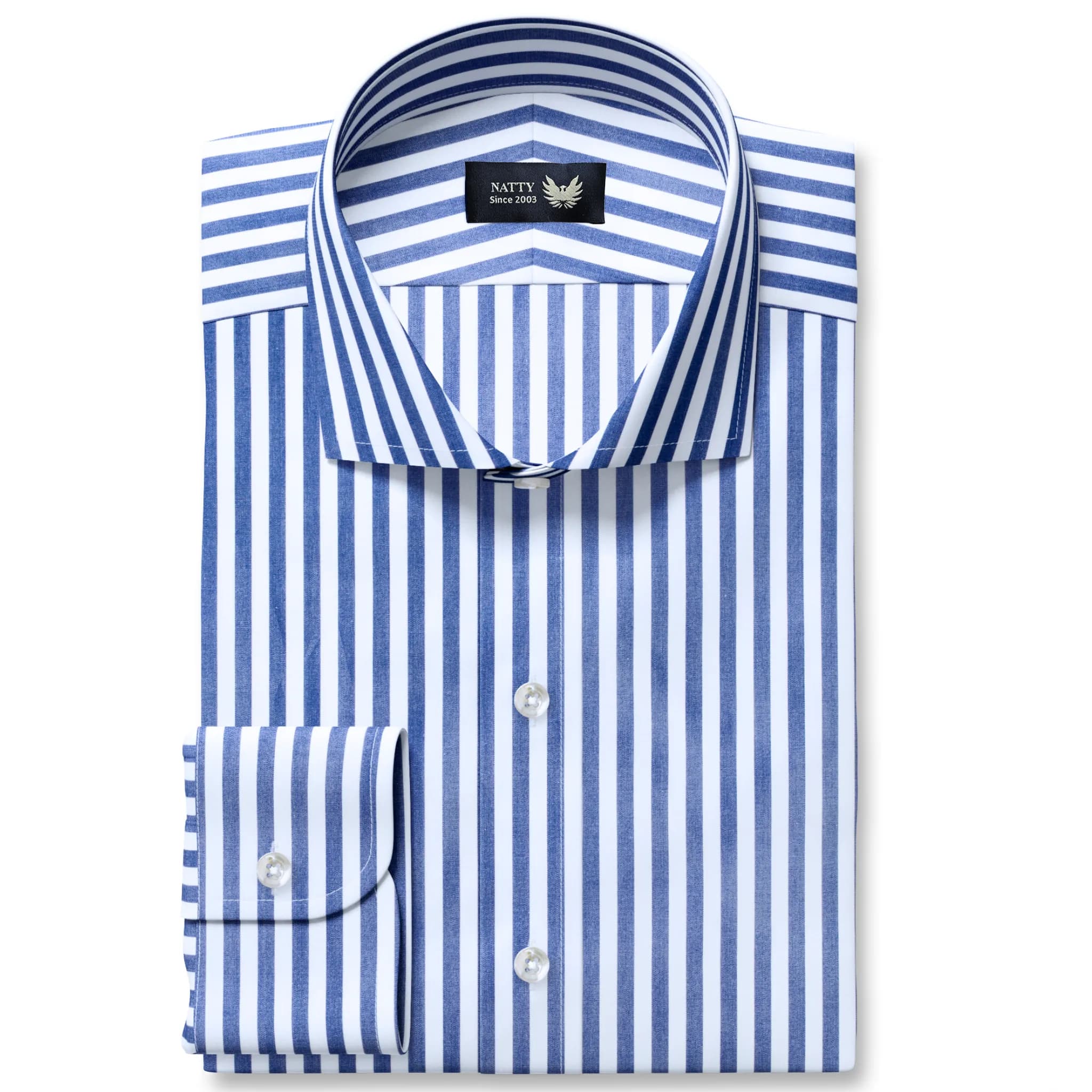 Navy Bold Stripe Broadcloth image