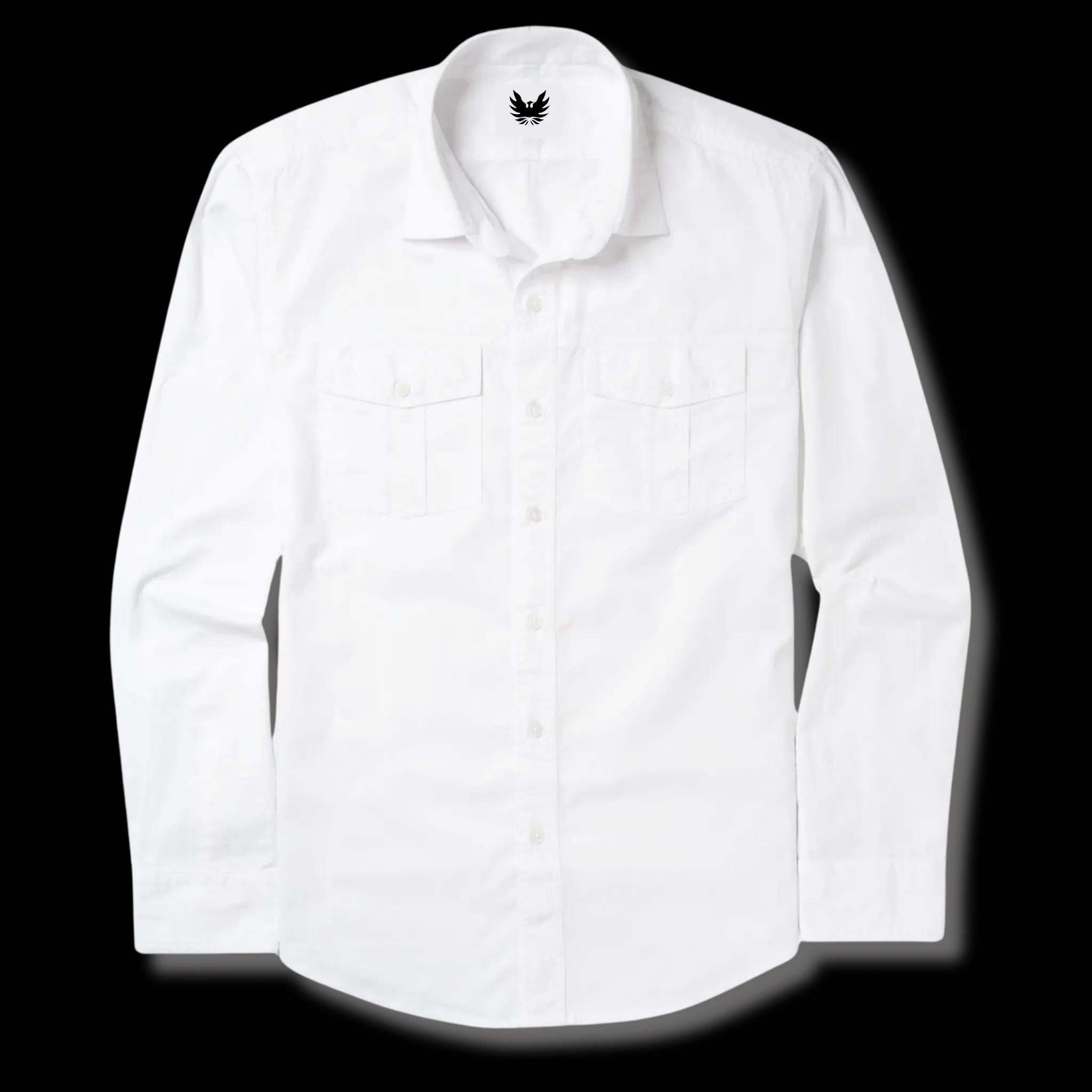 White Twill Utility Shirt image