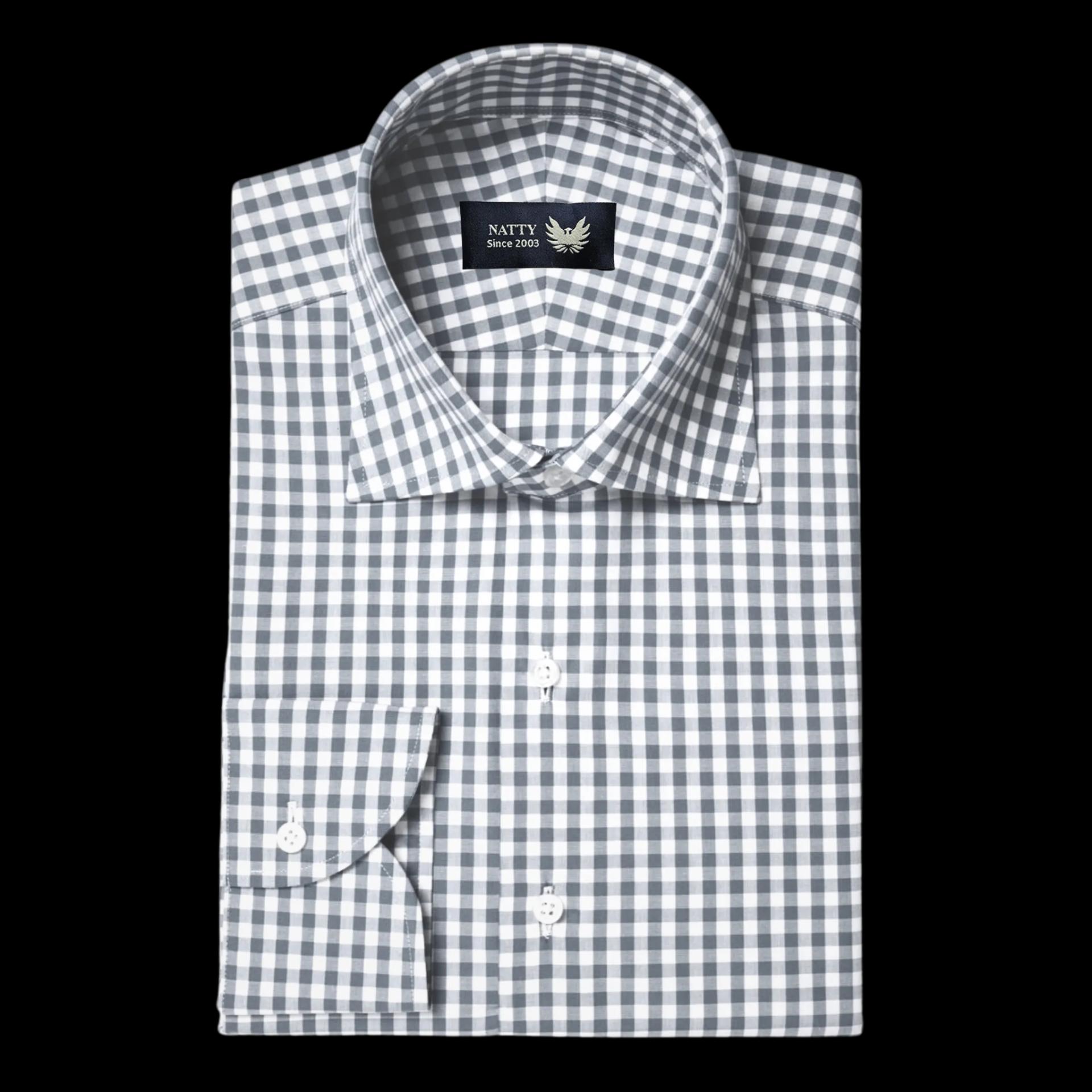 Grey Gingham Peached 