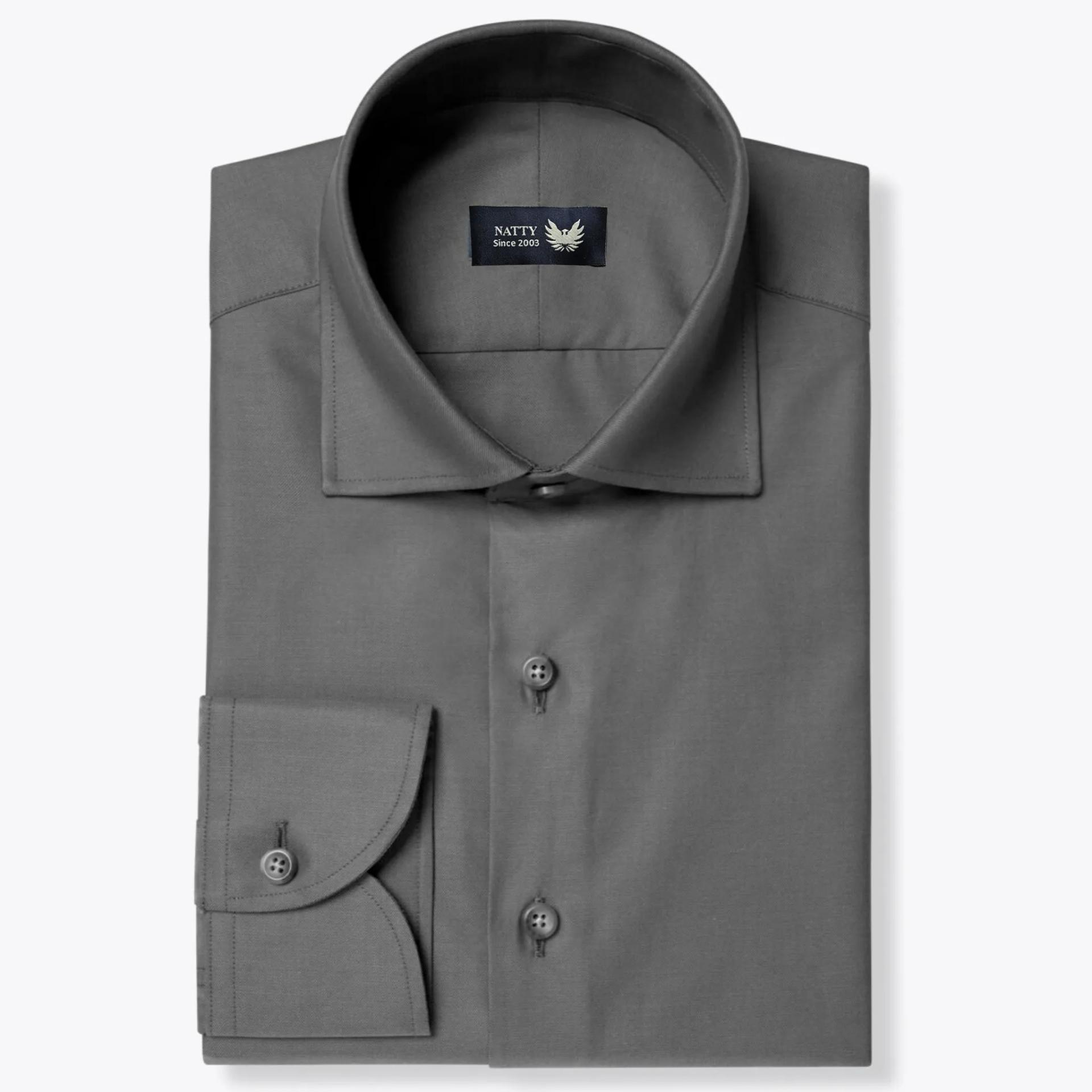 Charcoal Grey Classic Twill Shirt