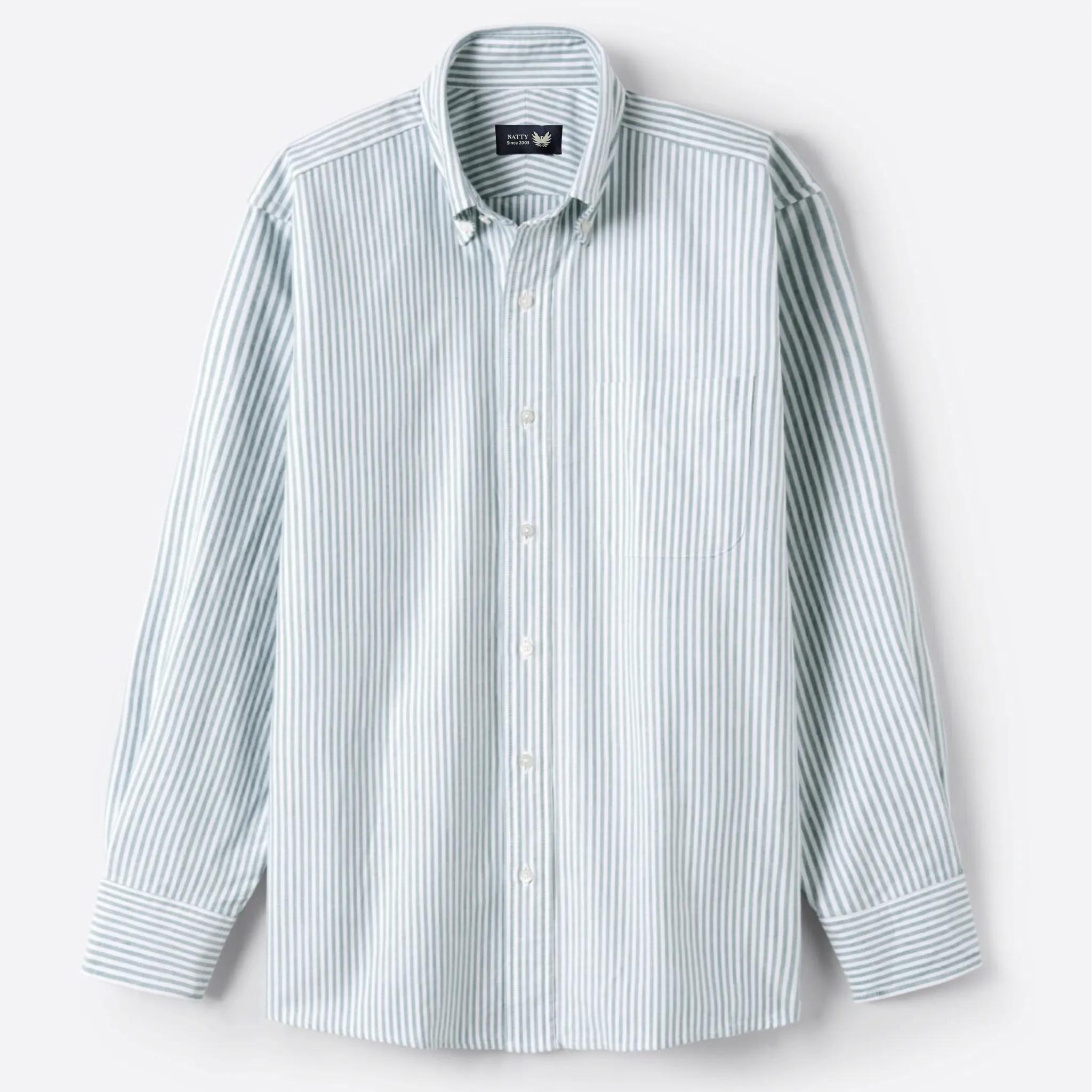 Olive Green Seersucker Stripes image