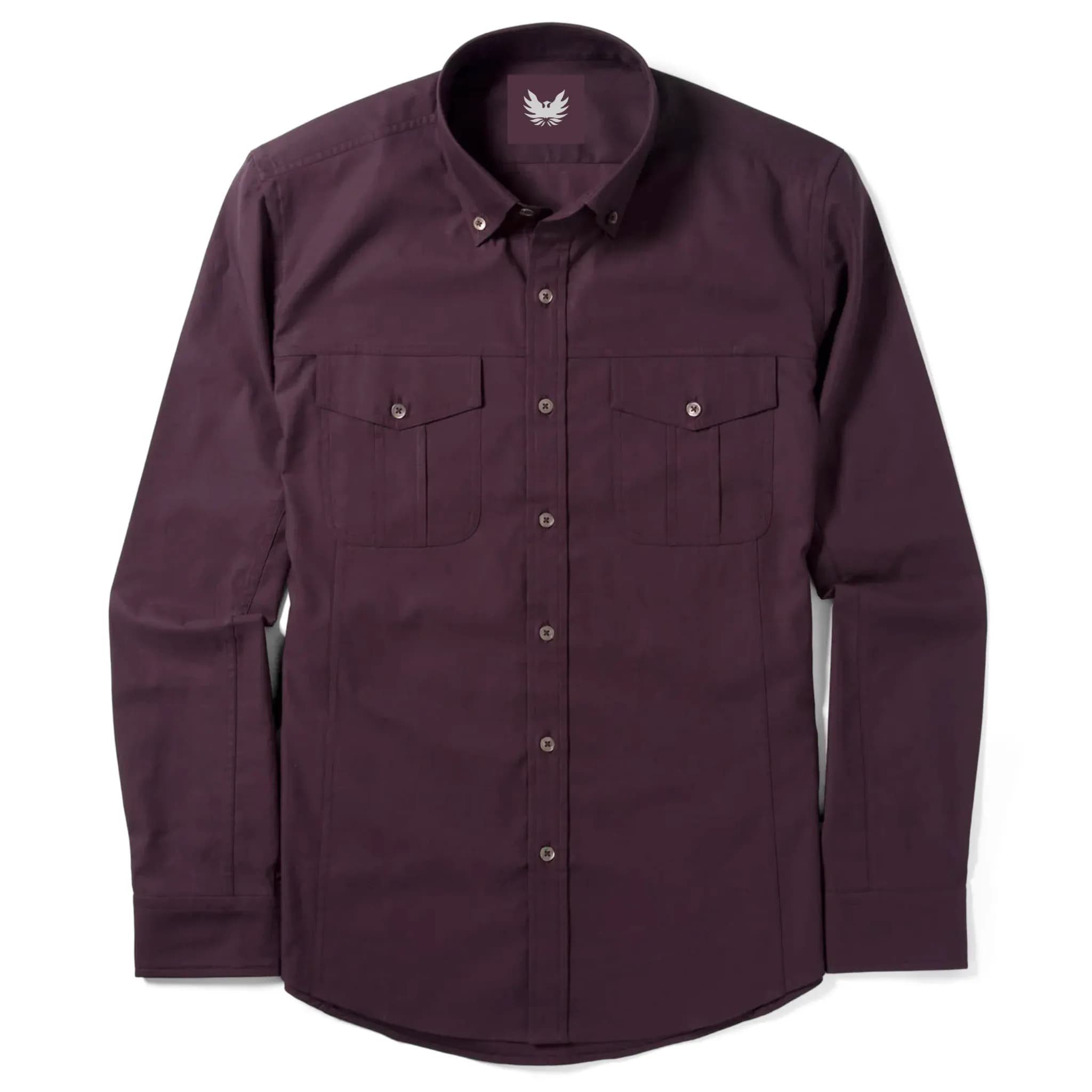 Maroon Full Sleeves Utility Shirt image