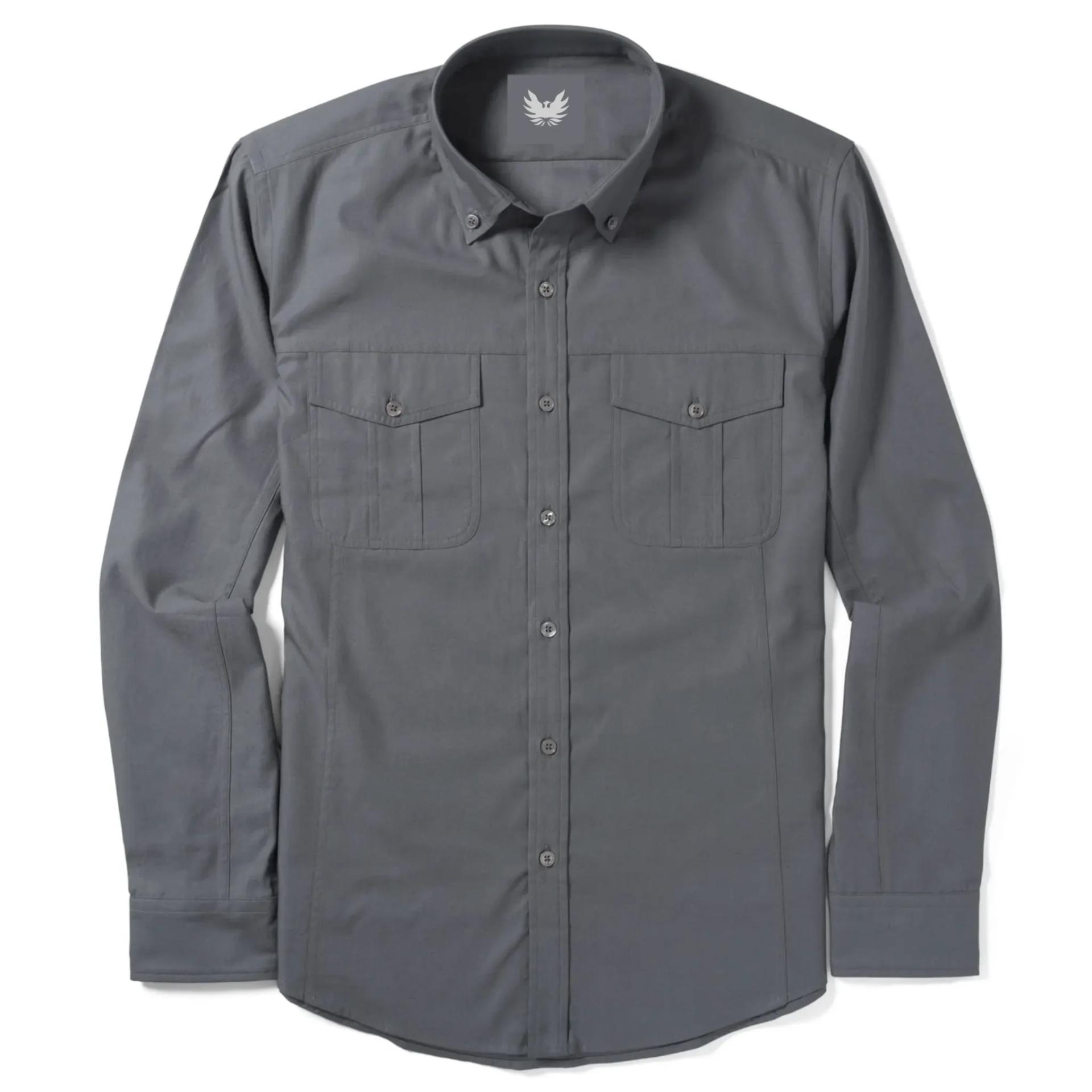 Charcoal Grey Full Sleeves Utility Shirt