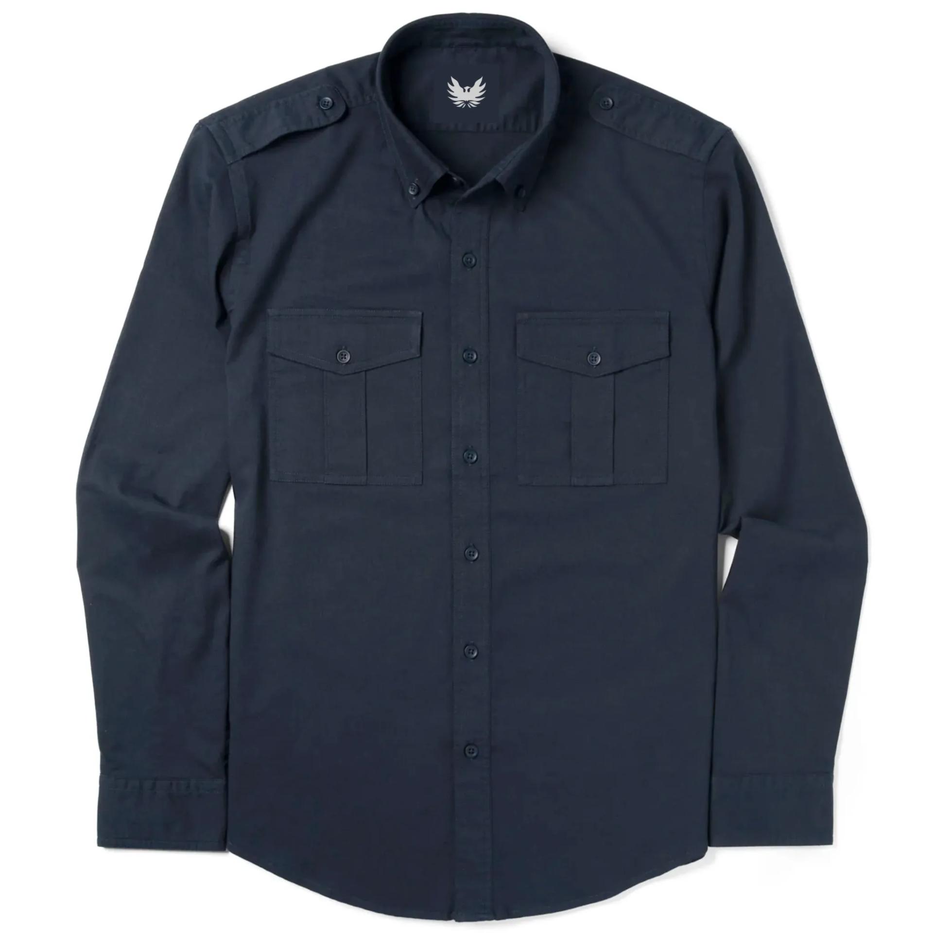 Navy Blue Twill Utlity Full Sleeves