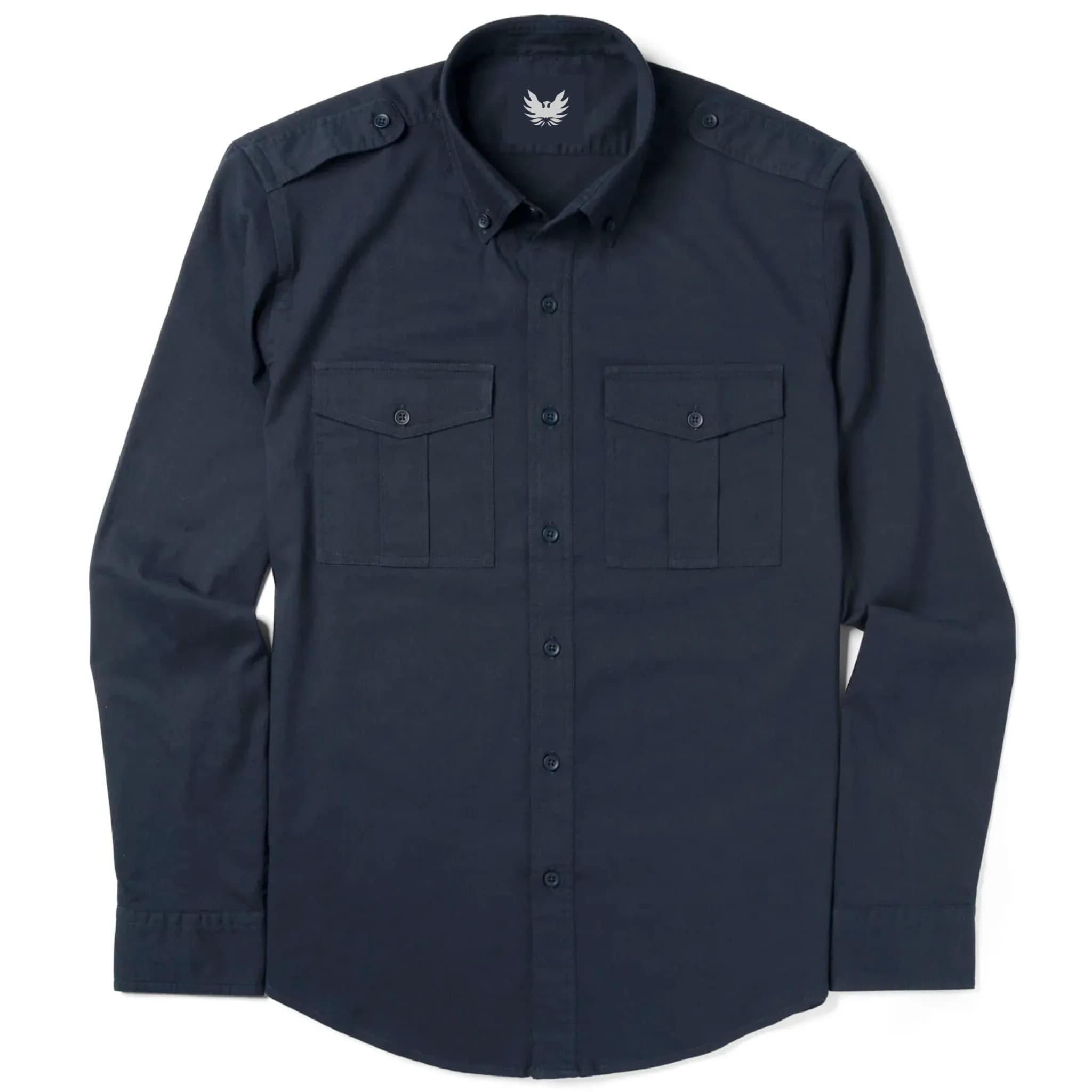Navy Blue Twill Utlity Full Sleeves image