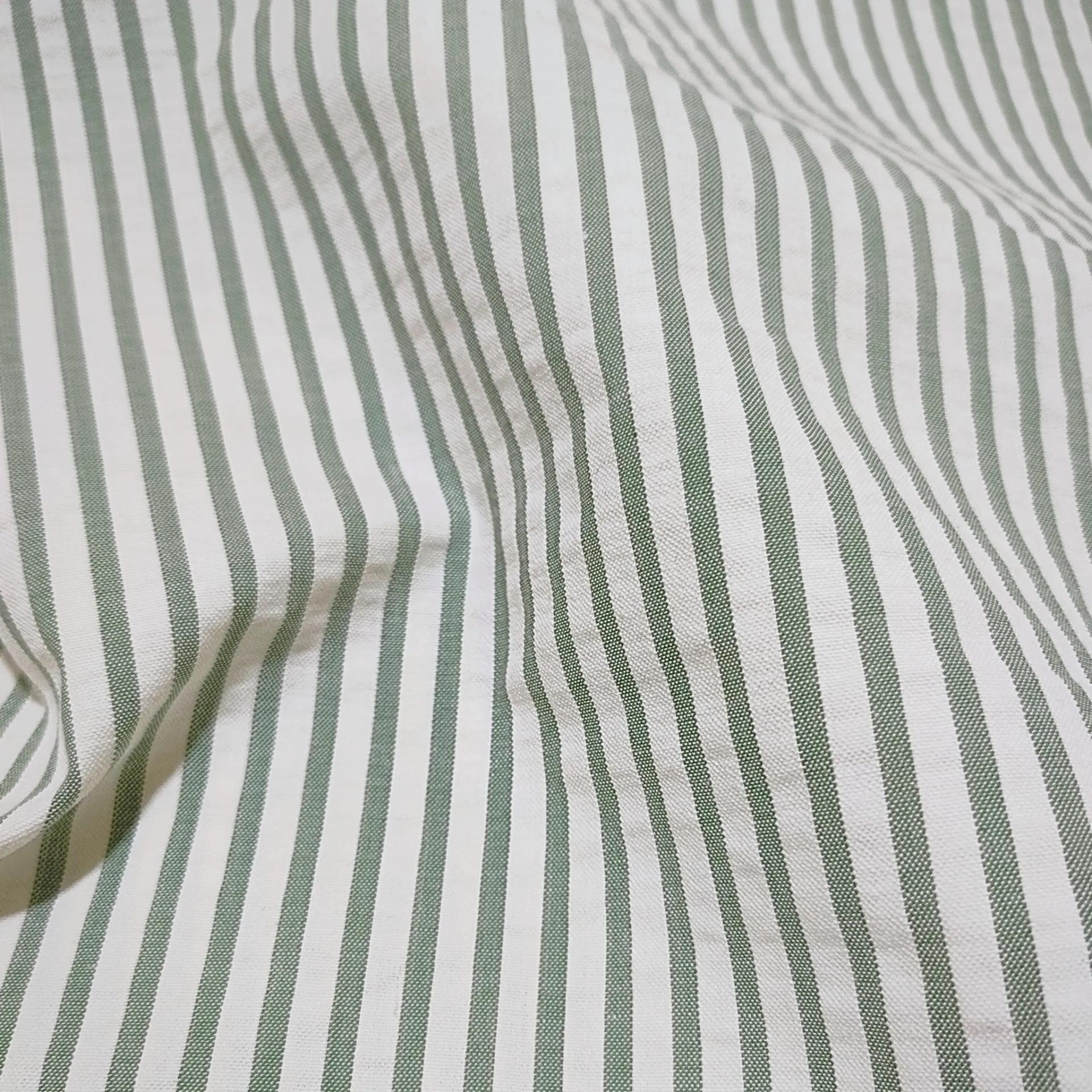 Olive Green Seersucker Stripes - alternate view