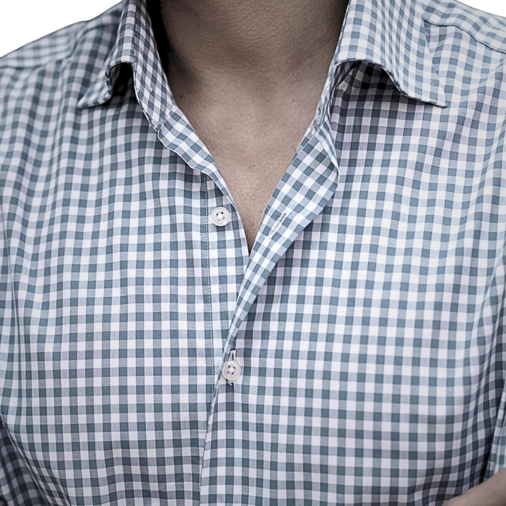 Grey Gingham Peached  - alternate view