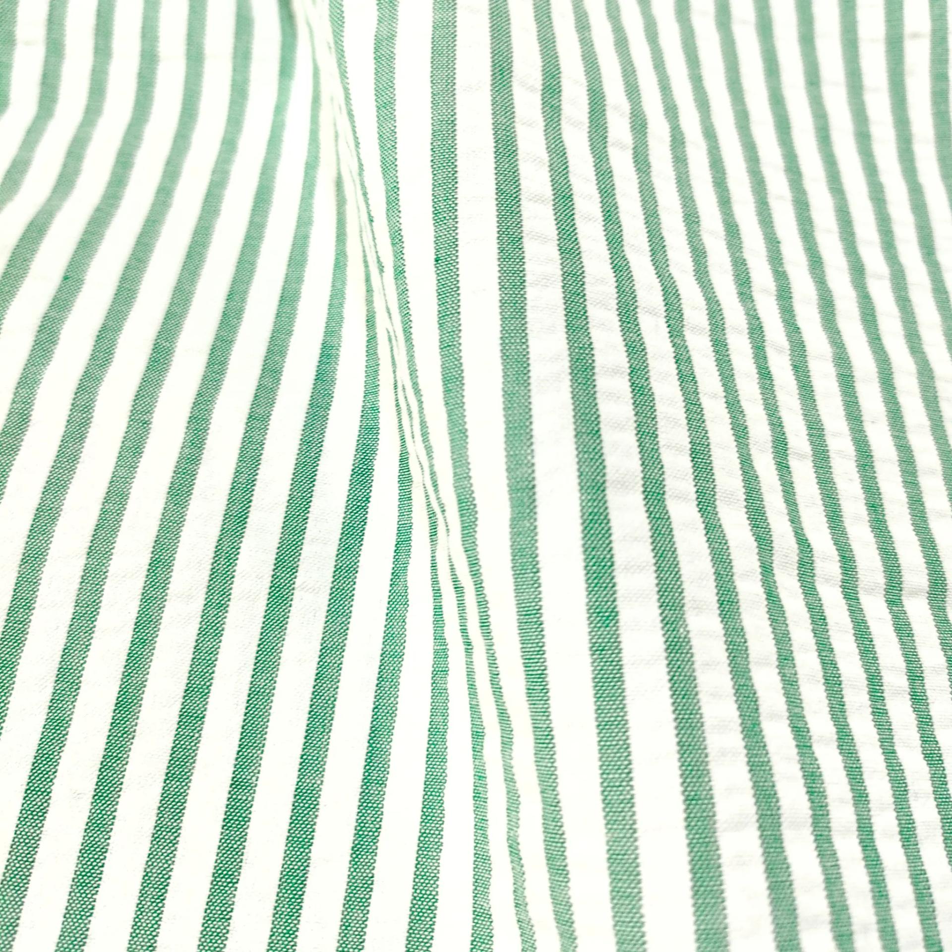 Bright Green Stripes Seersucker - alternate view