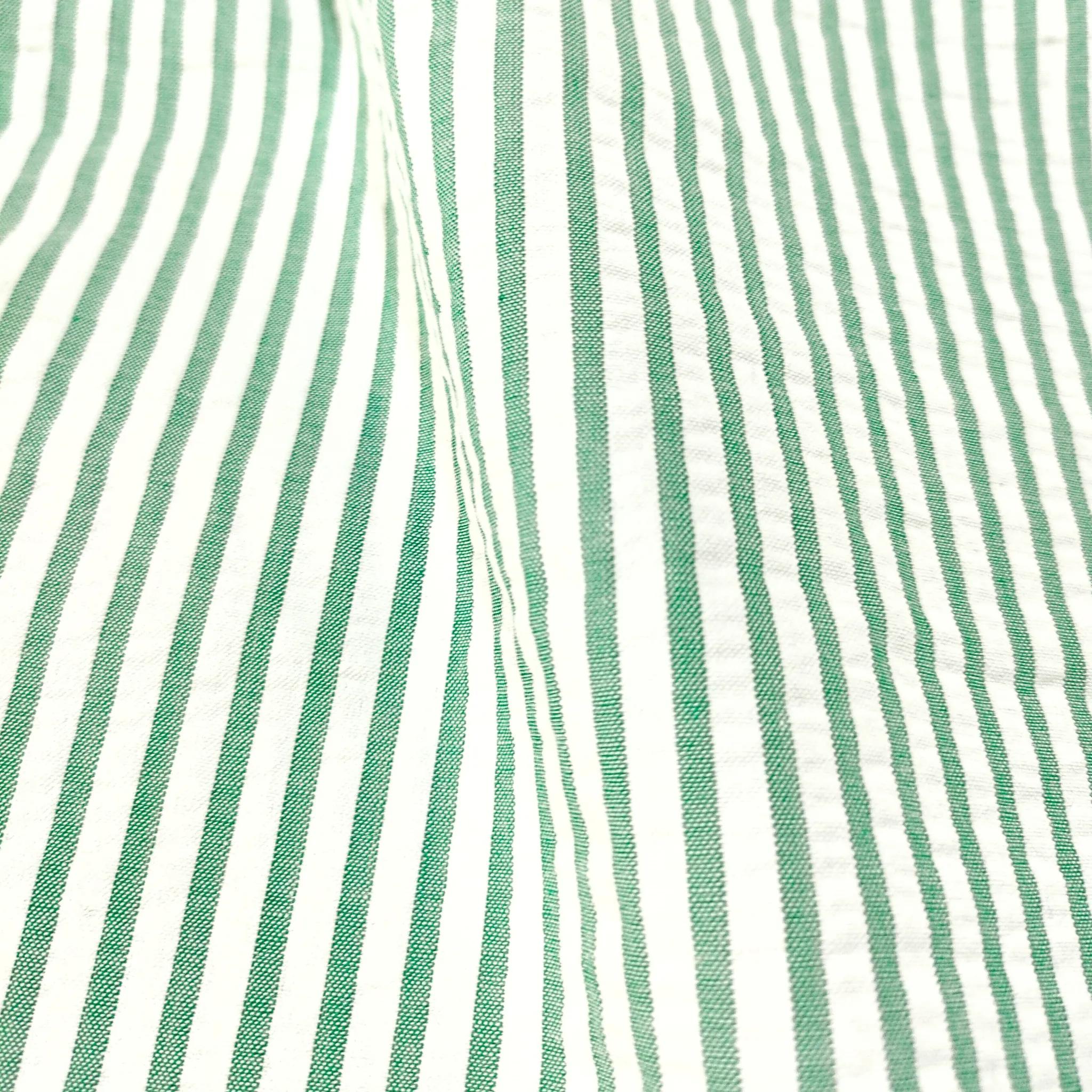 Bright Green Stripes Seersucker image