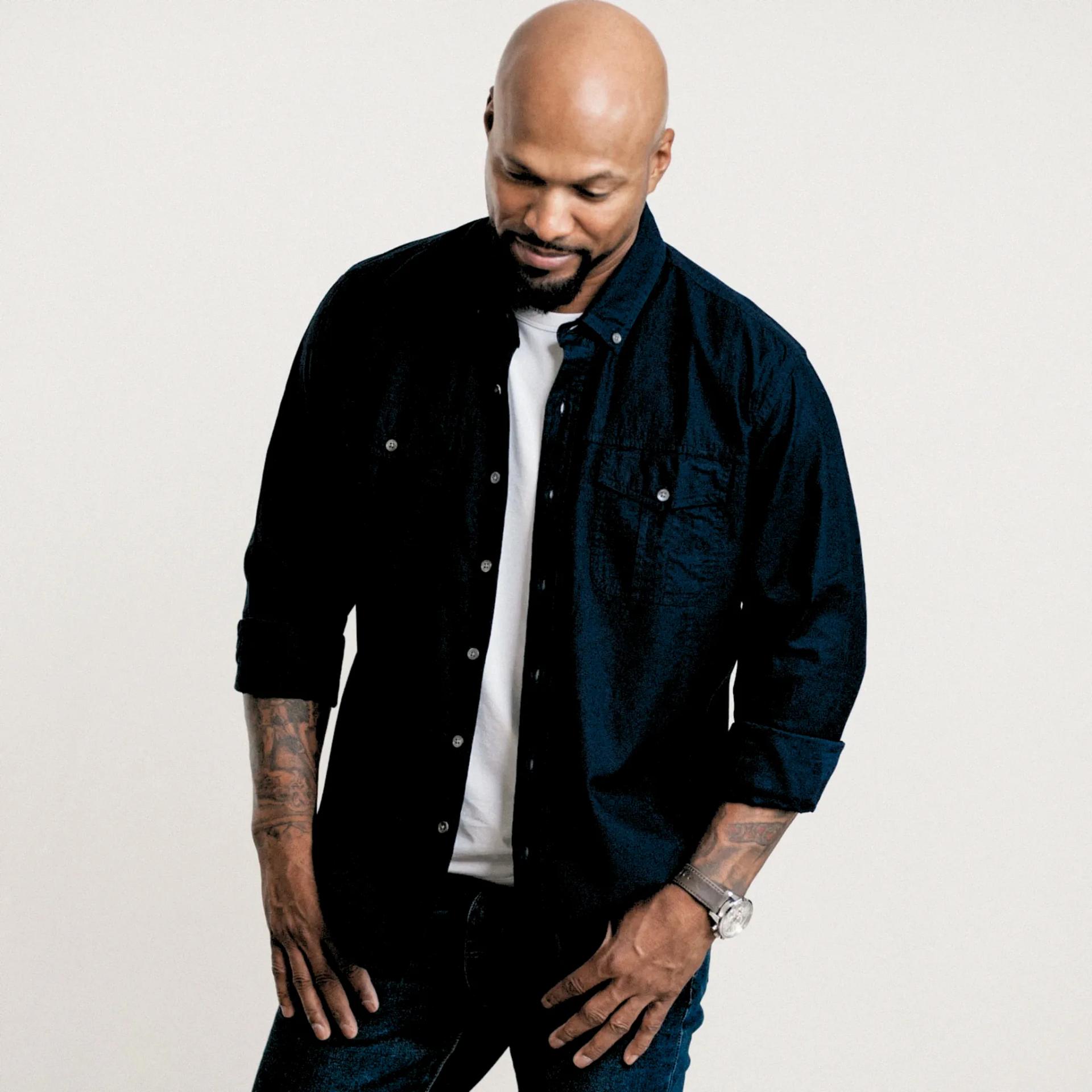 Navy Blue Full Sleeve Utility Shirt - alternate view