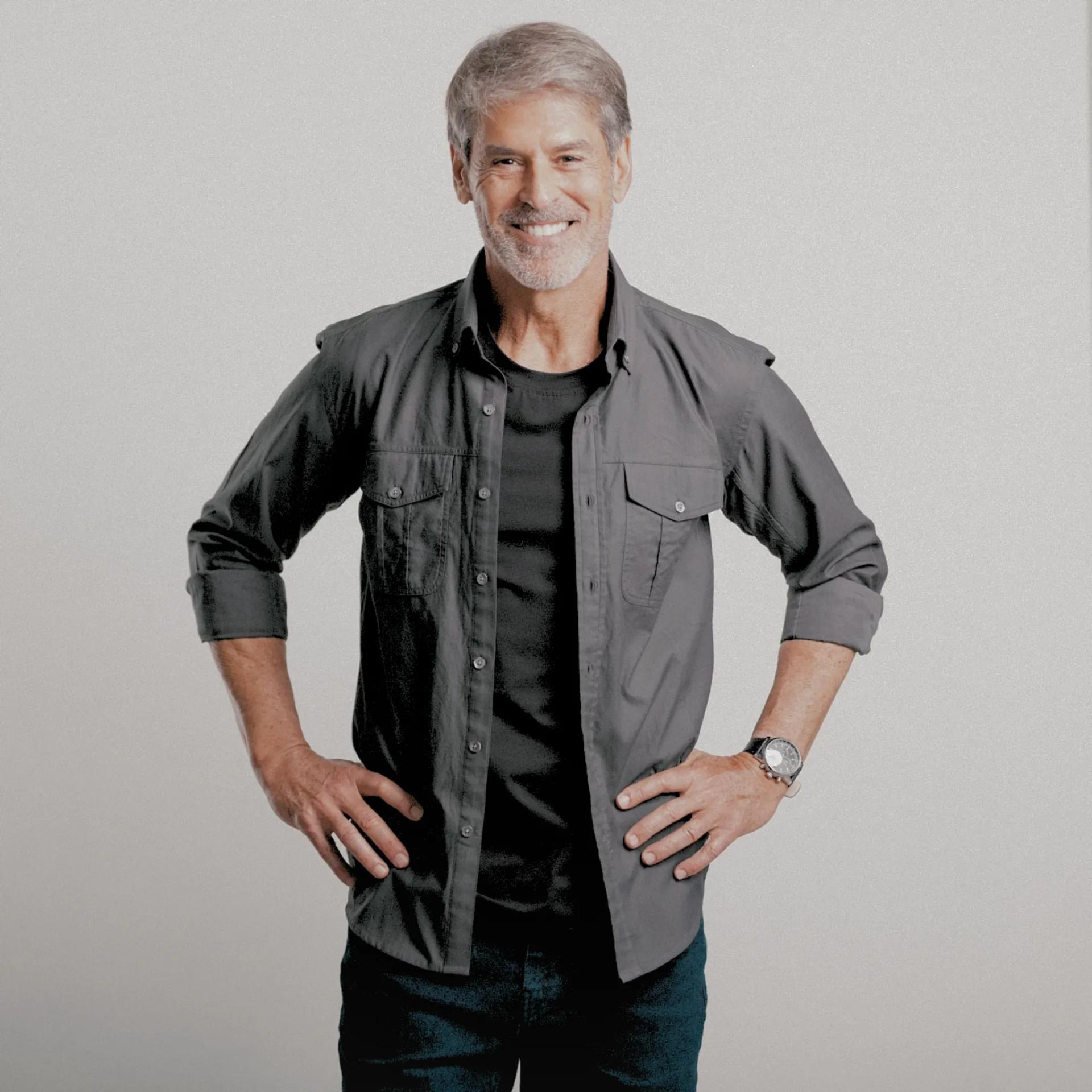 Charcoal Grey Full Sleeves Utility Shirt - alternate view